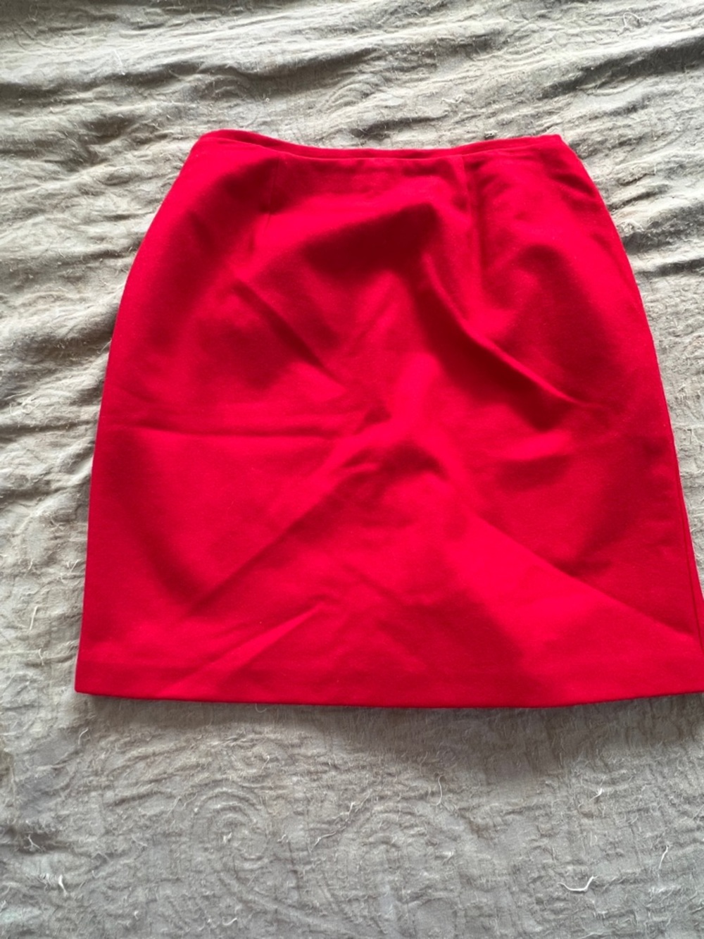 Vintage Norton McNaughton Pure New Wool Red Pencil Skirt Size 12 Corpcore Preppy